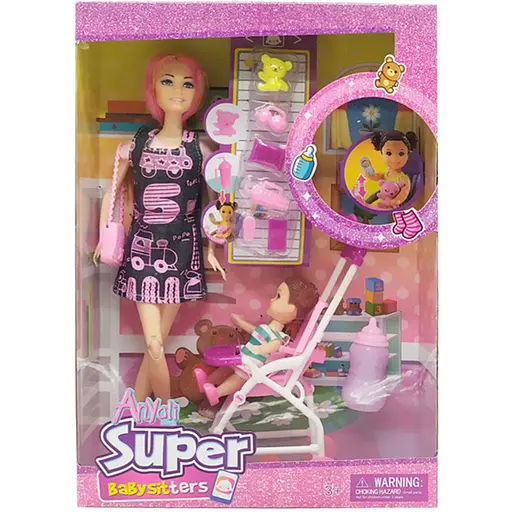 Куклы Bambi 120-3 с букетом и аксессуарами Фиолетовый - фото 1