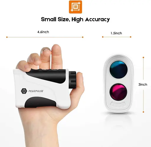 Дальномер PeakPulse Rangefinder Golf 656 Yards с фиксатором флага, 6-кратным увеличением, вибрацией, измерением расстояния - фото 3