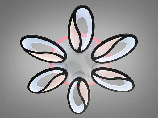 Потолочная LED люстра с диммером и LED подсветкой, 105 Вт, черная - фото 3