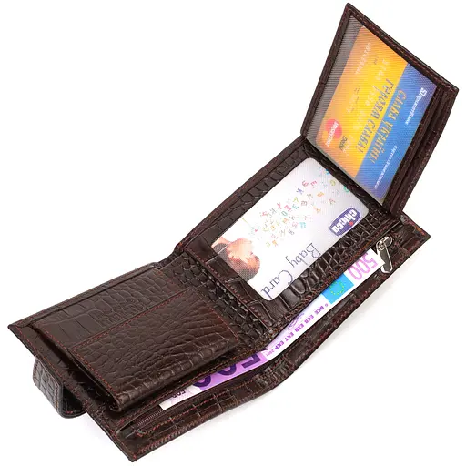 Мужской кожаный кошелек Canpellini 11.5х9.7х2 см acs0025629 - фото 5