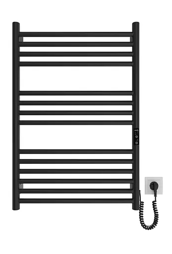 Электрический полотенцесушитель HF Greenwich 770x530 black matte 6.1.0302.06.BM, Черный матовый, универсальное (коннектор), Электронный - фото 2