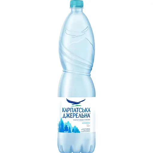 Вода Карпатська Джерельна мінеральна негазована 1.5 л