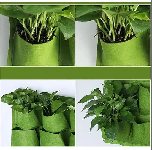 Підвісні горщики з тканини на 4 кишені BKS Розмір полотна 25х80 см - фото 4