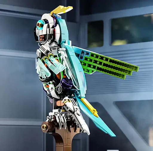 Конструктор папуга MJI механічний двосторонній живий світ 686 деталей - фото 8