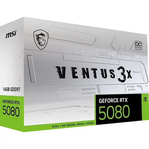 Відеокарта MSI GeForce RTX 5080 16GB Ventus 3X OC White (G5080-16V3CW) EU [127248] - фото 10