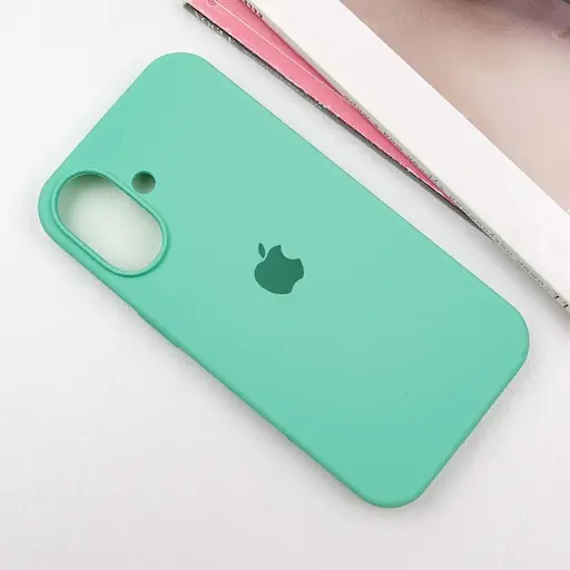 Чехол Epik Silicone Case Full Protective AA для Apple iPhone 16, 6.1 Бирюзовый/Marine Green - фото 2