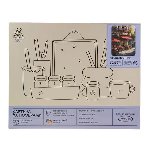 Набор для росписи "Место встречи" 40*50 см, IDEA2-GX47126, ТМ "99IDEAS" - фото 4