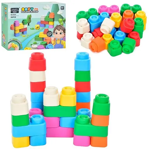 Детский конструктор Bambi 6925 мягкие блоки 30 деталей - фото 1