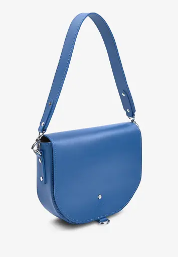 Женская кожаная сумка Ruby L ярко-синяя - фото 4