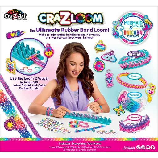 Набір для виготовлення браслетів Cra-Z-Art Charm Loom Studio Mermaid and Unicorn (17350CRA) - фото 3