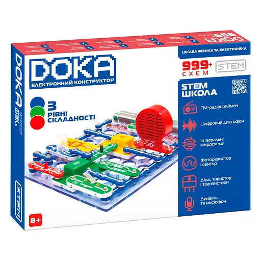 Конструктор електронний Doka Школа 999+ схем D70708