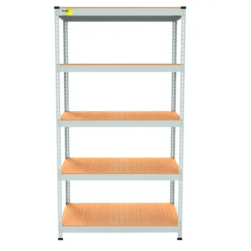 Металевий стелаж Emby Light Series (розмір 1800х900x300мм) 5 полиць ДСП до 100кг Білий - фото 3
