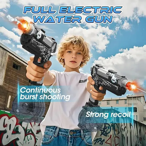 Электрический водяной пистолет для брызг для взрослых и детей с большим радиусом действия до 26 футов - фото 4