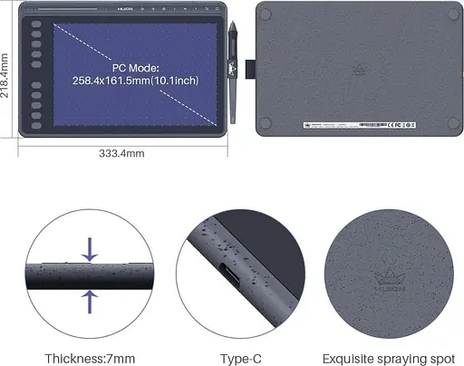 Графический планшет Huion HS611 Space Grey [82331] - фото 6