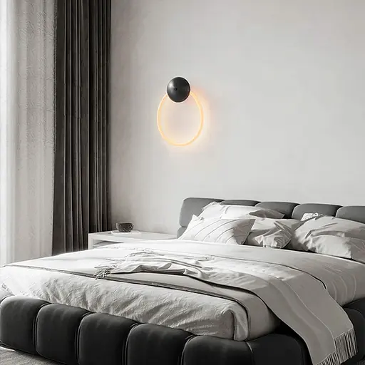 Настенный светильник с гибким неоном на черной основе Line F Арт. WM25/850 L - фото 5