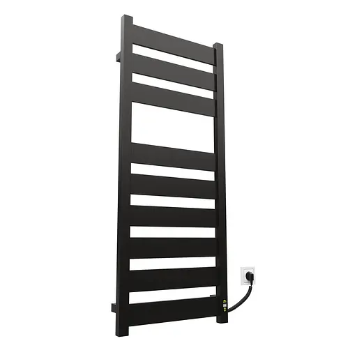 Електрична рушникосушарка Kosser Волз 1200x500 ER тайм. чорний ДВЛ03ER, Чорний матовий, Праве - фото 1