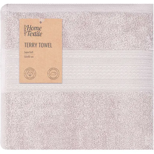 Рушник махровий Ardesto SuperSoft 50х90 см 100% бавовна бежевий (ART2250NSP)  - фото 1