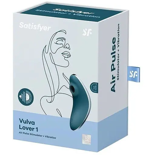 Вакуумний вібратор Satisfyer Vulva Lover 1 Синій - фото 6