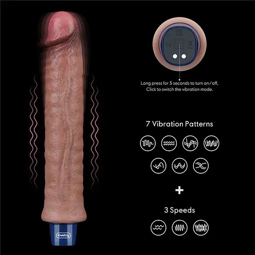 Реалістичний вібратор Lovetoy Real Softee 24.5 см коричневий - фото 12