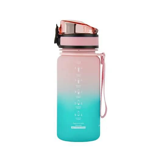 Пляшка для води UZSPACE 3034(Pink-Blue) 350 мл, рожево-блакитна - фото 2