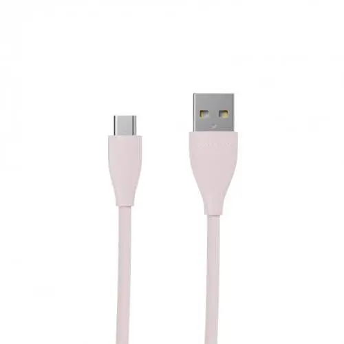 Кабель USB 2.0 AM - microUSB (5P), 1 м, рожевий, Maxxter, 2.4A (UB-M-USB-01GP) - фото 1