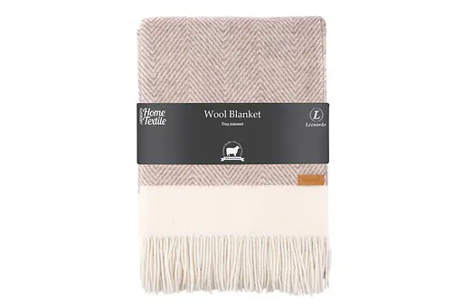 Плед Ardesto Leonardo Bianco 140x200 см 100% бежевый шерсть (ART0501LB) - фото 1