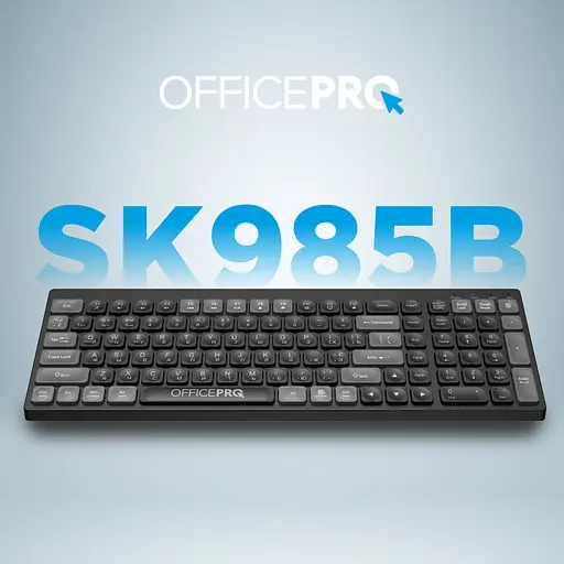 Клавіатура OfficePro SK985B Wireless/Bluetooth Black SK985B - фото 7