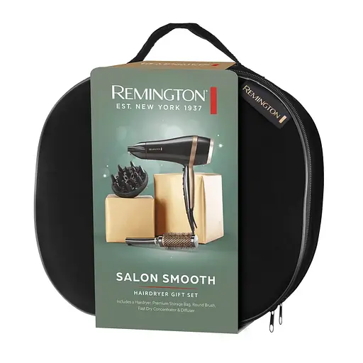 Фен Remington Salon Smooth, 2100Вт, 3 режима, диффузор, расческа, кейс, ионизация, холодный обдув, , черный - фото 4