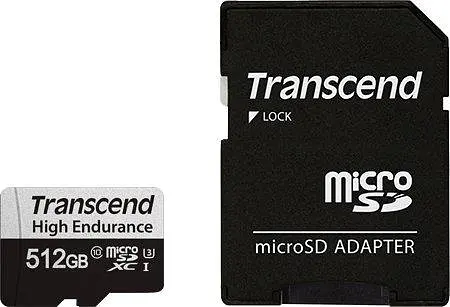 Карта пам'яті Transcend 512GB microSDXC class 10 UHS-I U3 High Endurance (TS512GUSD350V) - фото 1
