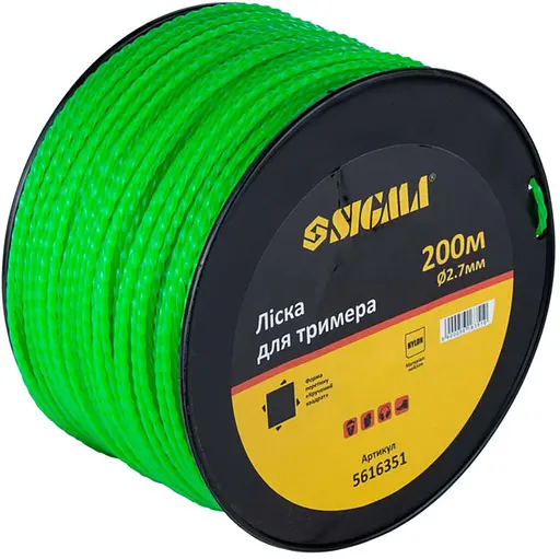 Леска для триммера крученый квадрат 2,7мм