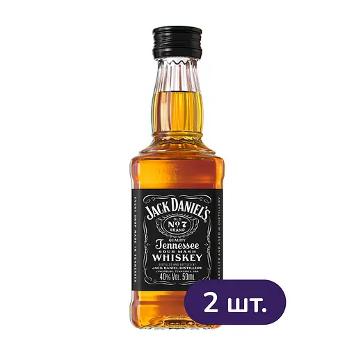 Виски Jack Daniel's Tennessee Old  No.7 40% 0.05 л х 2 шт.