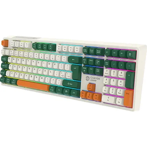 Клавіатура Canyon keyboard Shadder GKW-11 Mech RGB UK/US Wireless White (CND-SKBW11) - фото 2