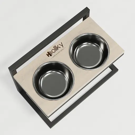 Hollky Flex M — миски на регульованій підставці для середніх собак (2 × 0.85 л) - фото 3