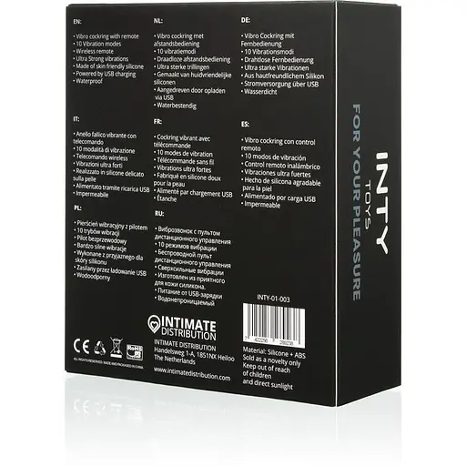 Віброкільце INTY Toys Crave 9.5 см чорне - фото 5