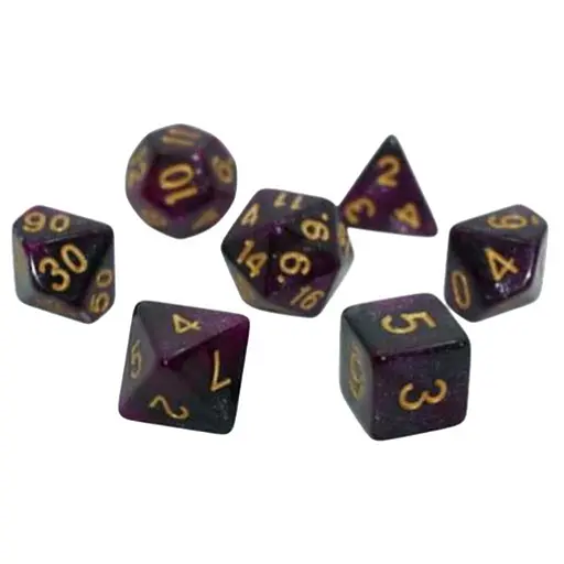 Набор кубиков Galaxy 7 Dice Set - Dark purple , 7 шт. (g7dgala04) - фото 1