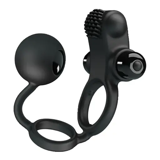 Эрекционное кольцо Pretty Love Vibro Penis Sleeve IV 20.3 см черный - фото 4