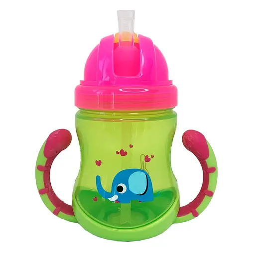 Поільник дитячий з трубочкою Неон MGZ-0300(Lime) 270 мл - фото 2