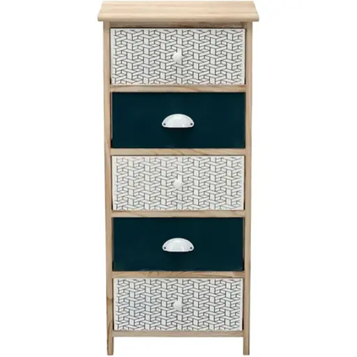 Комод деревянный Chomik Hans на 5 ящиков изумрудный - фото 4