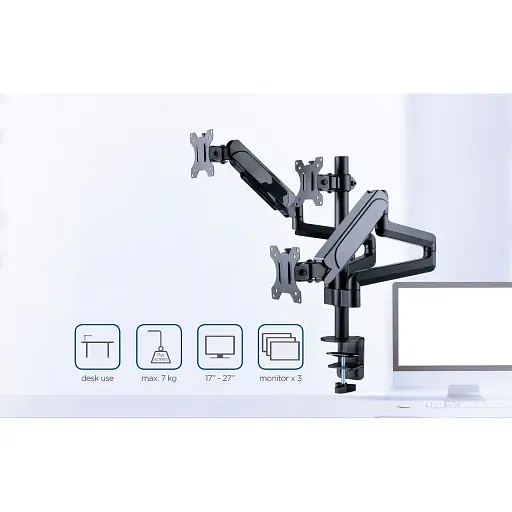 Настільне кріплення для моніторів Gembird MA-DA3-01 17-32" Black [134112] - фото 15