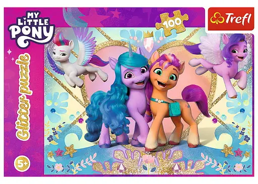 Пазл Trefl глиттерный Подружки Мой маленький пони 100 эл. (14831) - фото 2