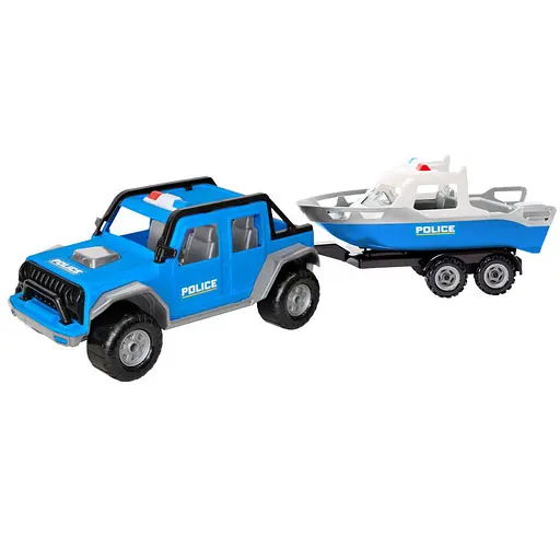 Джип Tigres Титан поліцейський з катером 70 см (40090) - фото 1