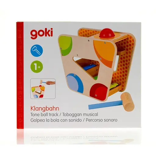 Сортер Goki Музыкальный шар 58521 с молоточком деревянный детский