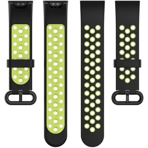 Ремешок DK CDK Silicone Sport Band Nike для Xiaomi Redmi Watch (012954) (black / green) - фото 3