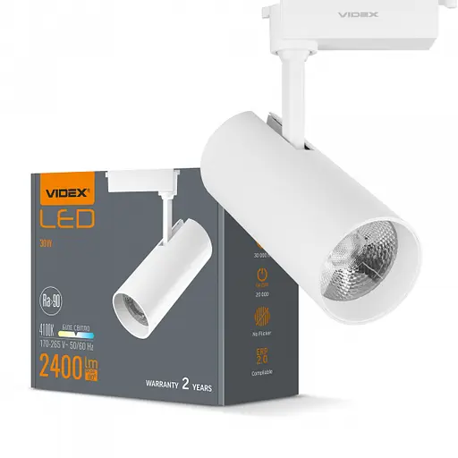 LED светильник трековий VIDEX 30W 4100K белый - фото 1