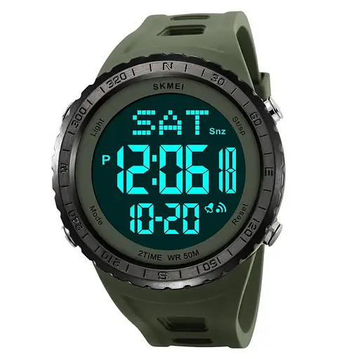 Годинник чоловічий наручний спортивний Skmei 2192 (Зелений з чорним) - фото 3