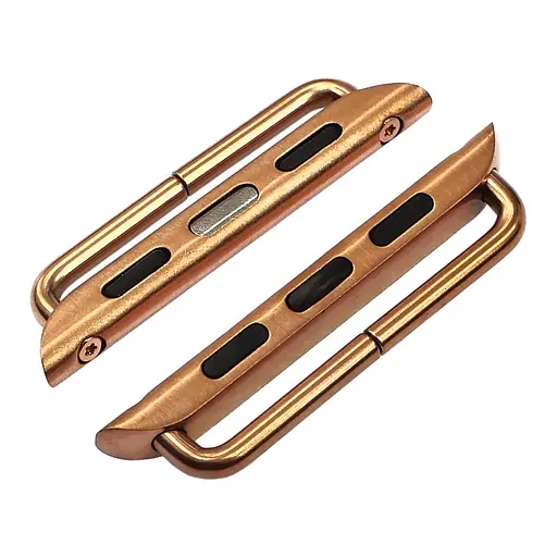 Переходник на универсальный ремешок для Apple Watch 38 мм/40 мм на болтах розово-золотистый - фото 1