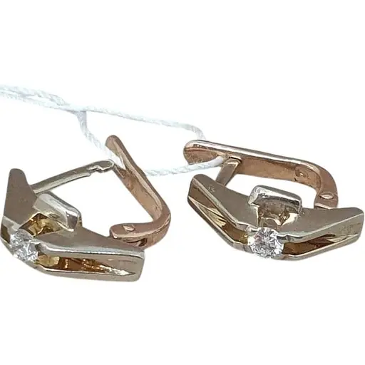 Золоті сережки Гаразд з діамантами. 303014