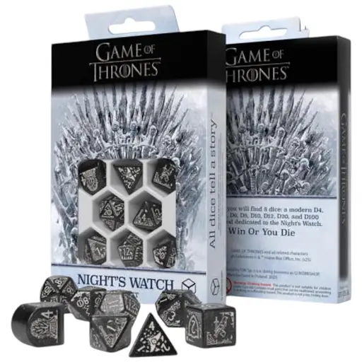 Набір кубиків Game of Thrones. Night's Watch Dice Set , 7 шт. (GOT/00190166/2025/5/A)