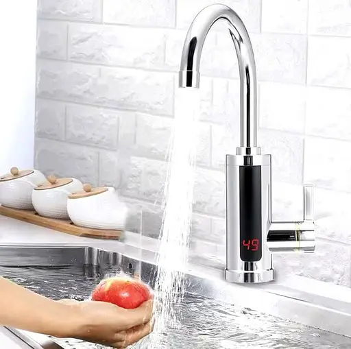 Водонагрівач проточної води Dеlimano rx-011 електричний кран з дисплеєм LCD змішувач з підігрівом води - фото 3