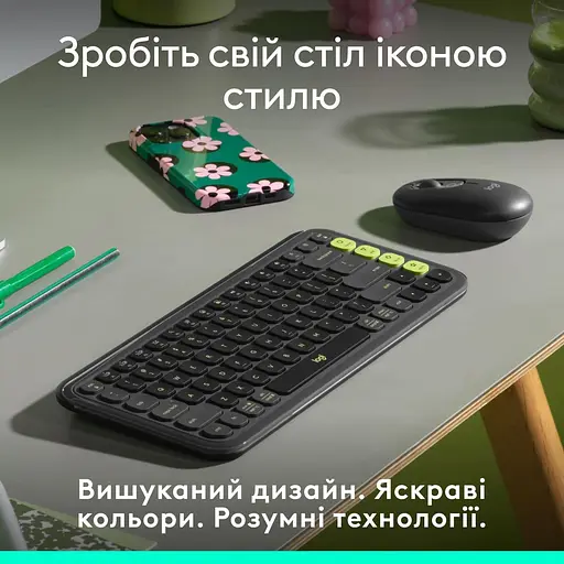 Клавіатура Logitech Pop Icon Keys Graphite (920-013157) - фото 2
